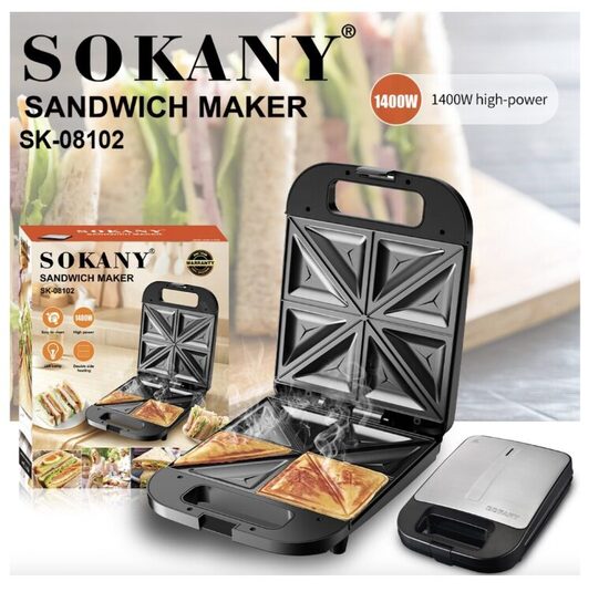 Sumuštinių keptuvė Karštų sumuštinių 4 vnt. keptuvė Sokany KJ-126B